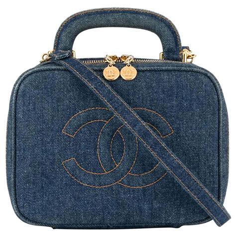 chanel black denim bag|chanel denim bag vintage.